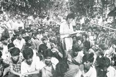 Refugees in Garganda tea estate in West Bengal