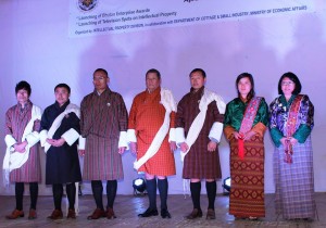 Bhutan Enterprise Award 2013 receivers with Prime Minister Tobgay.