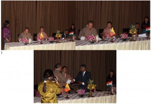 The agreement signing ceremony. Photo: Ministry of Economic Affairs, Bhutan