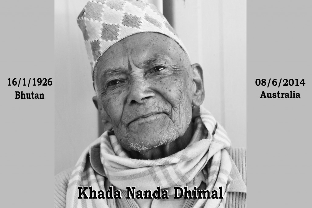 Khada Nanda Dhimal 16/1/1926-08/6/2014