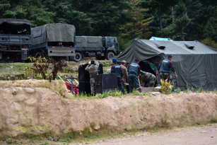 Indian Army unit stationed in Bhutan, upper Paro Valley. Photo by Victor Robert Lee.