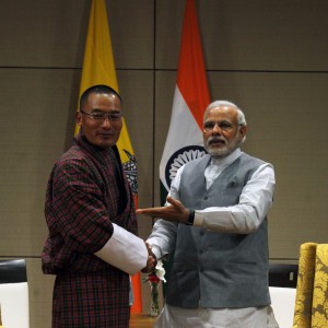 Tobgay with Modi.