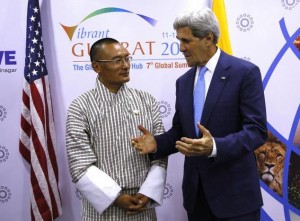 Tobgay with Kerry. Photo: AFP