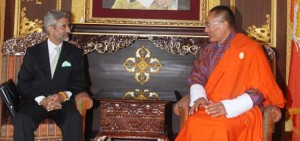 Jaishankar calls on Prime Minister Tshering Tobgay in Thimphu. Photo: Indian external affairs ministry