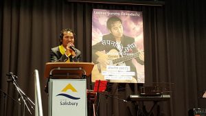 Gurung at the launching ceremony